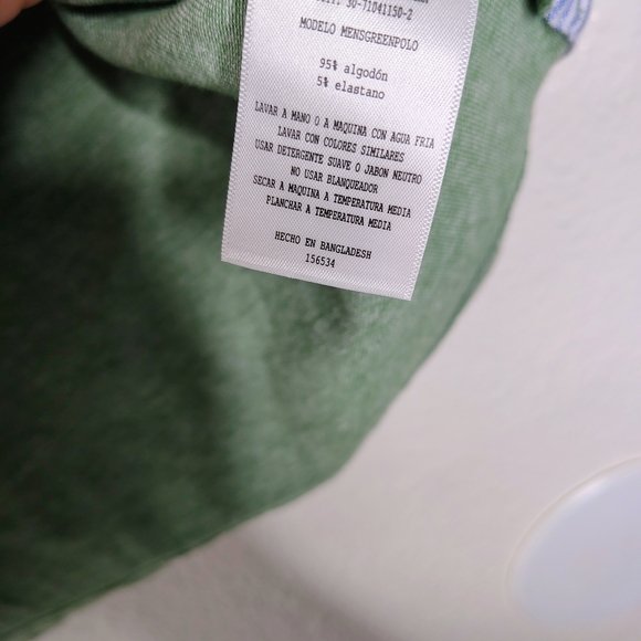 Porto Sur Mens Collared Classic Green Polo Shirt Sz M Cotton Blend - Picture 3 of 10
